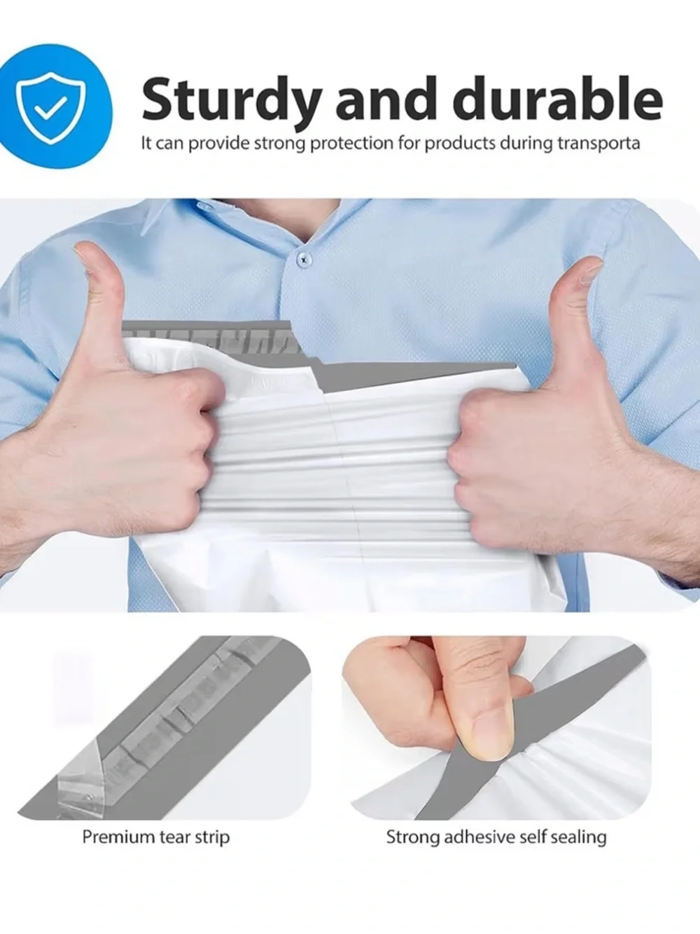 White Poly Mailers 10x13 Inch 15 Pack